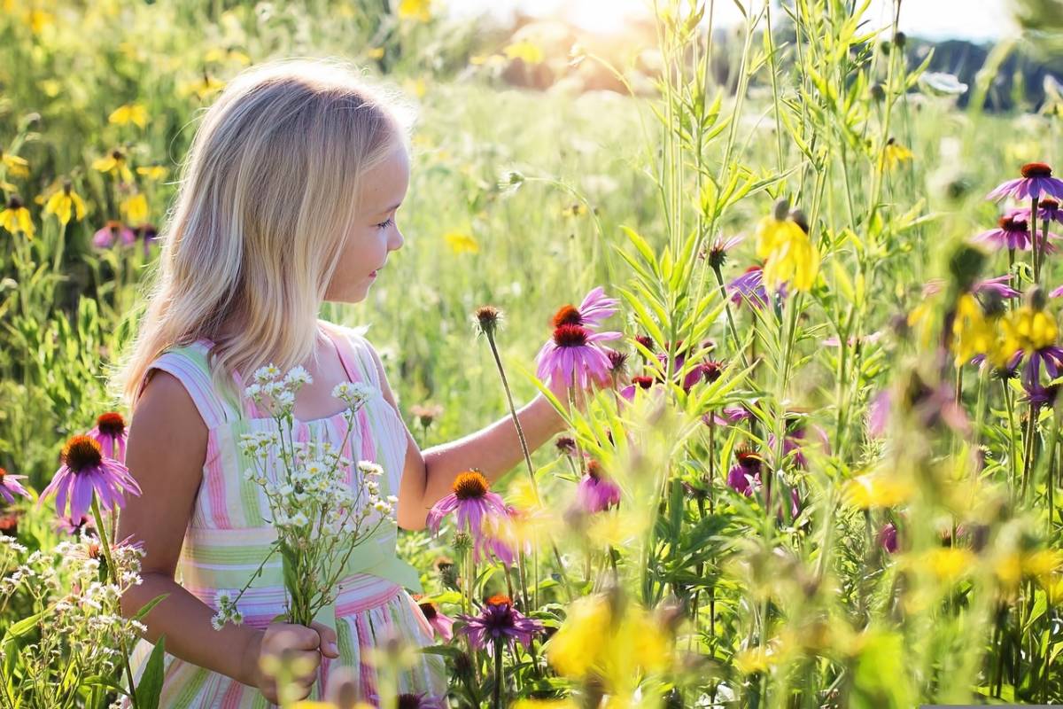 infancia flores naturaleza