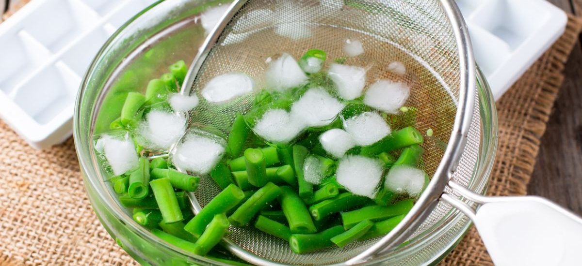 fijar color de vegetales con hielos