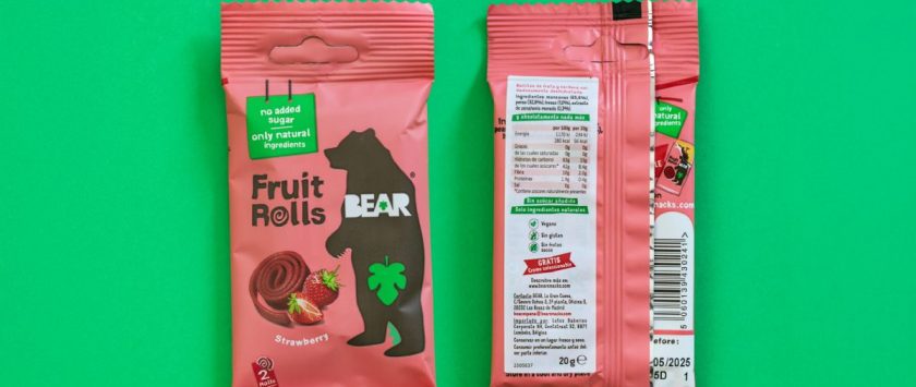 fruit rolls bear contenido de azúcar