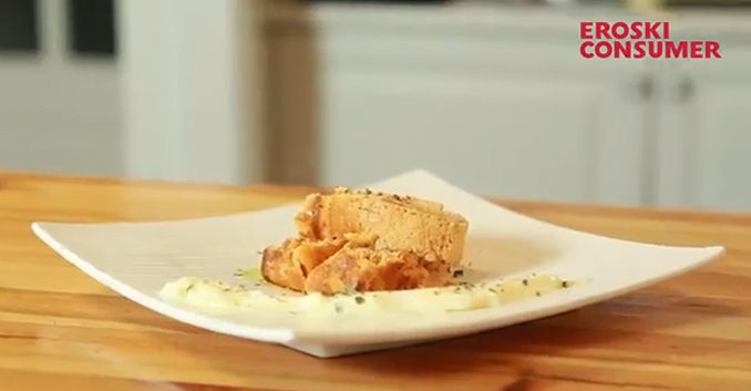 Pastel de merluza y gambas