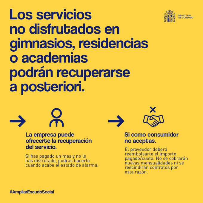 cartel servicios coronavirus